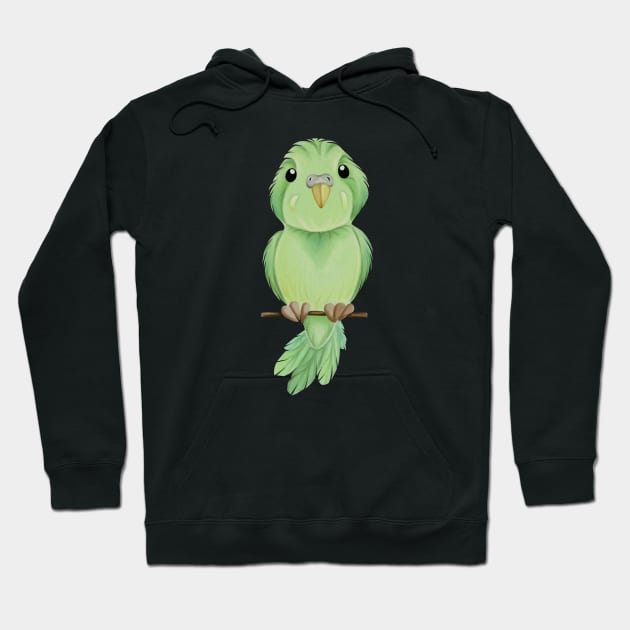 green bird Hoodie by Torrika